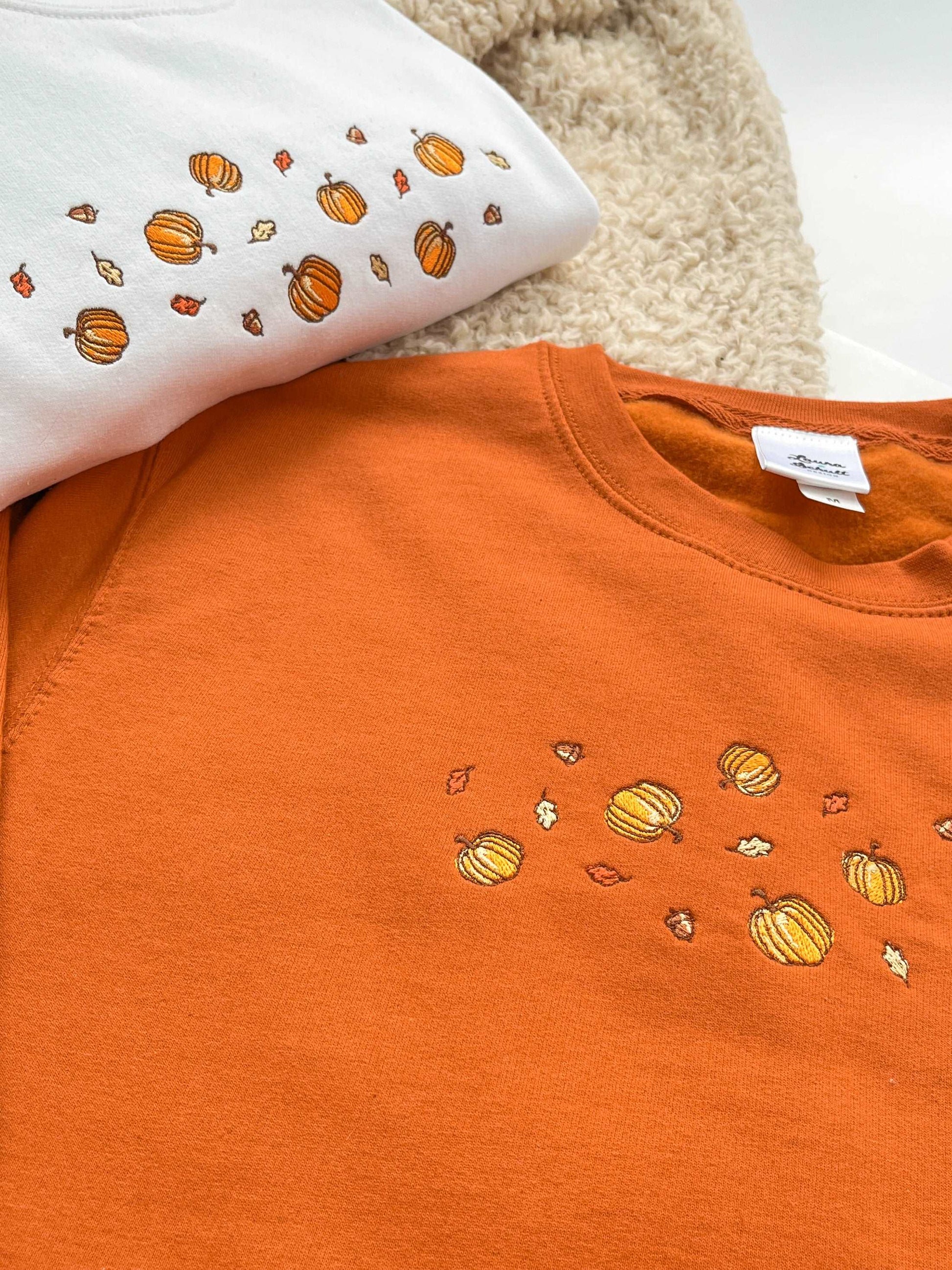 Pumpkins and Autumn Leaves Sweatshirt